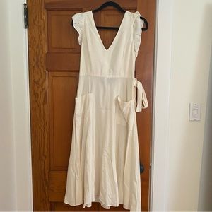 Zara white midi dress
